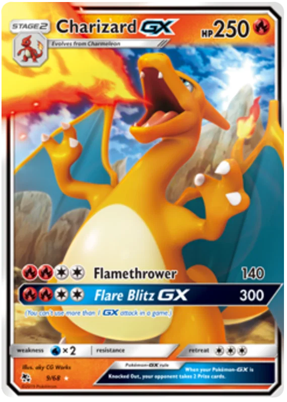09/68 Charizard GX (Hidden Fates) Pokémon card (English)
