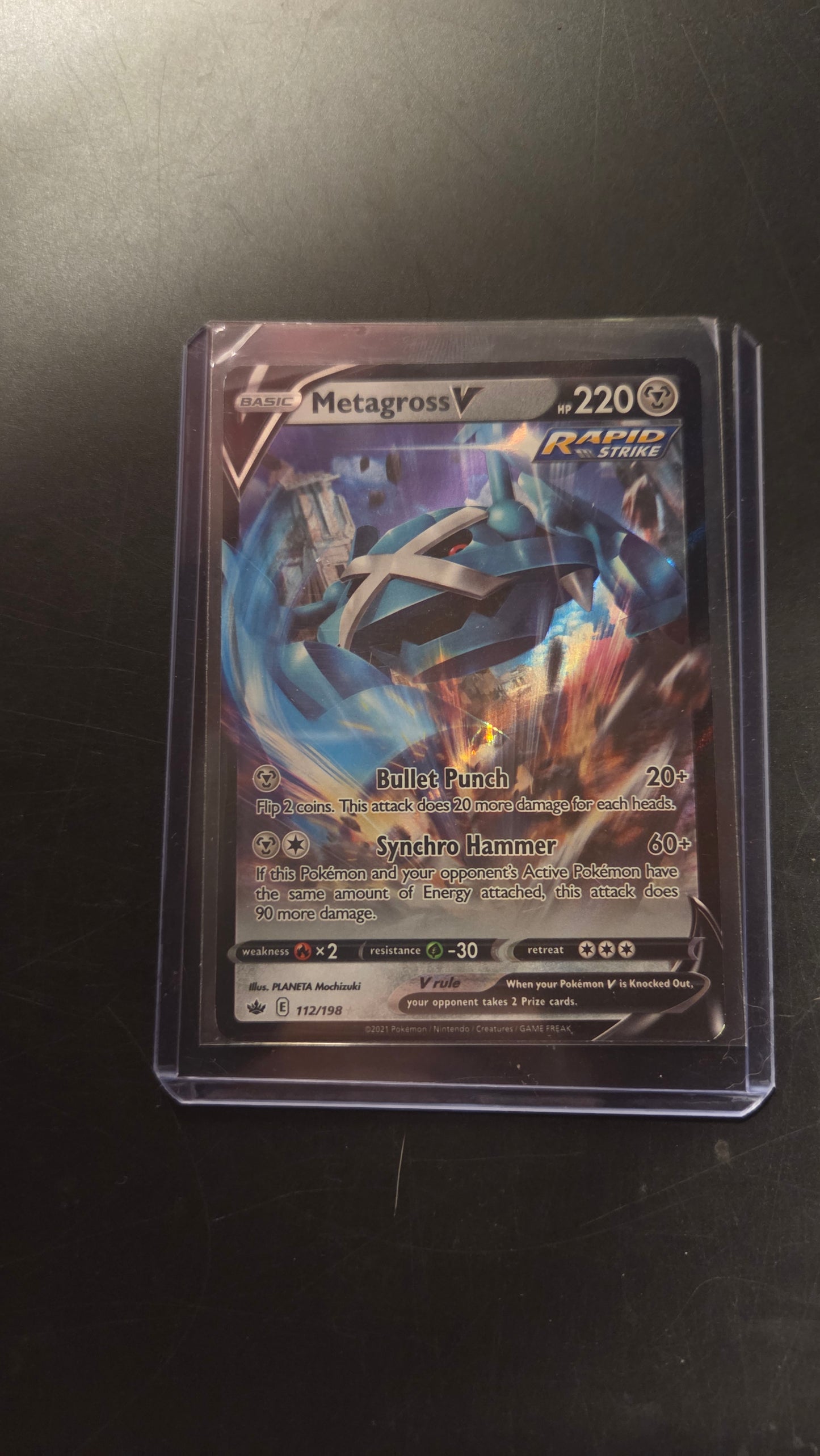 112/198 Metagross V (Chilling Reign) Pokémon card (English)