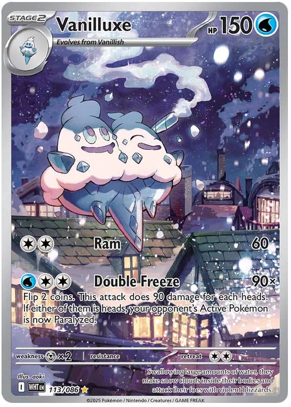 113/086 Vanilluxe (Illustration Rare) (White Flare) Pokémon cards (English)
