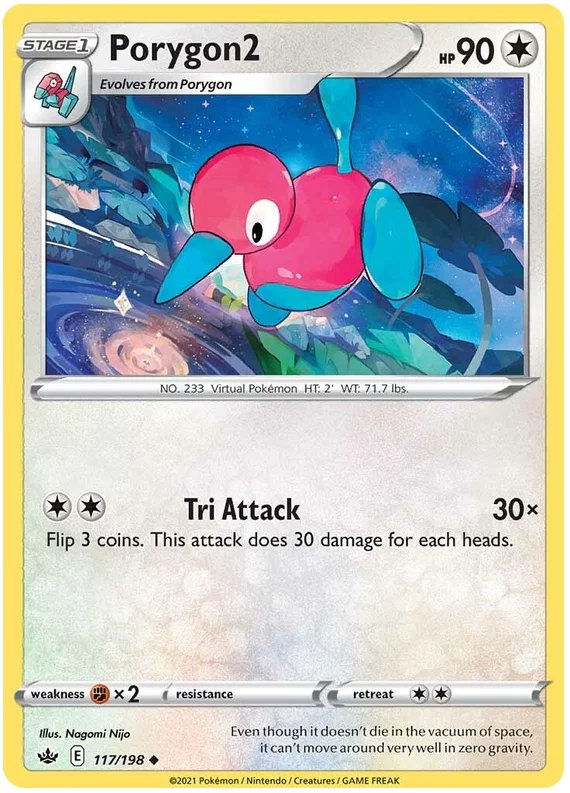 117/198 Porygon2 (Chilling Reign) Pokémon card (English)