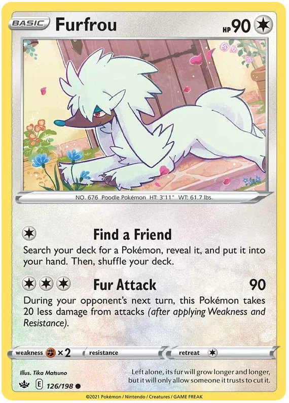 126/198 Furfrou (Chilling Reign) Pokémon card (English)