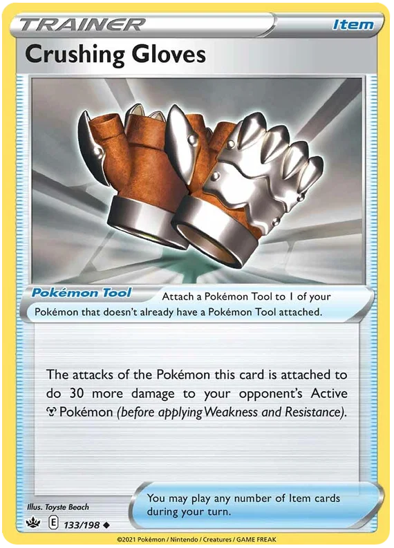 133/198 Crushing Gloves (Item) (Chilling Reign) Pokémon card (English)