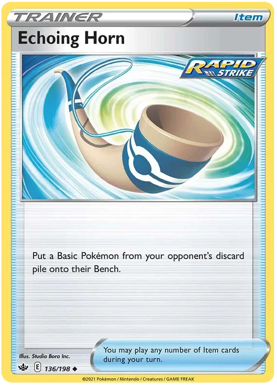 136/198 echoing Horn (Item) (Chilling Reign) Pokémon card (English)