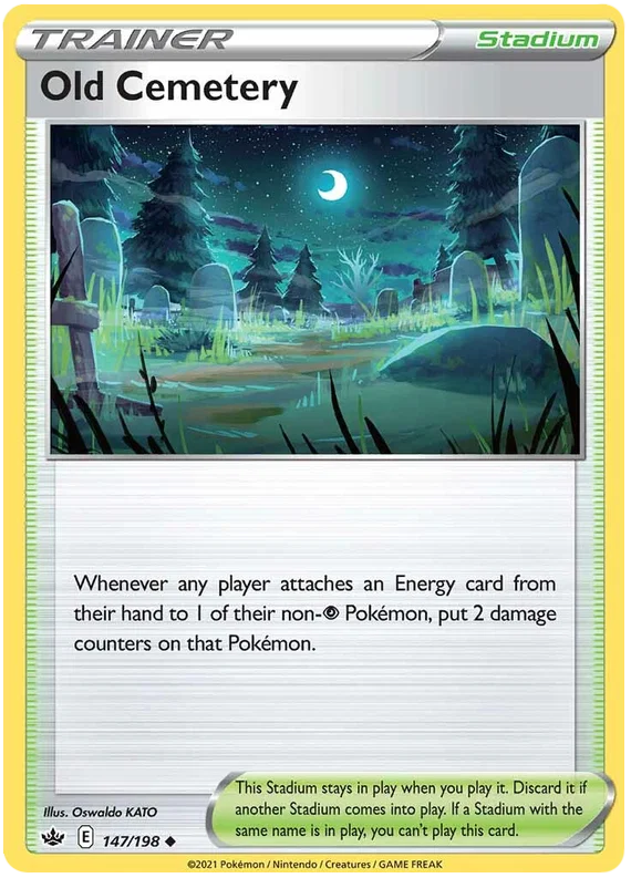 147/198 Old Cemetery (Stadium) (Chilling Reign) Pokémon card (English)