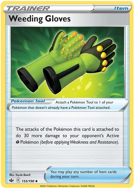 155/198 Weeding Gloves (Item) (Chilling Reign) Pokémon card (English)