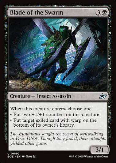 Magic the gathering (Swamp) Blade of the Swarm #0090 - Edge of Eternities - MTG Card (English) Uncommon
