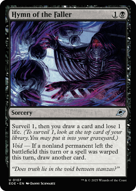 Magic the gathering (Swamp) Hymn of the Faller #0107 - Edge of Eternities - MTG Card (English) Uncommon