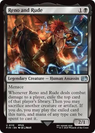 Magic the gathering (Swamp) Reno and Rude #0113 - FINAL FANTASY - MTG Card (English) Uncommon