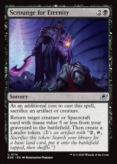 Magic the gathering (Swamp) Scrounge for Eternity #0114 - Edge of Eternities - MTG Card (English) Uncommon