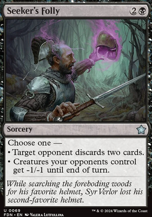 Magic the gathering (Swamp) Seeker's Folly #0069 - Foundations - MTG Card (English) Uncommon