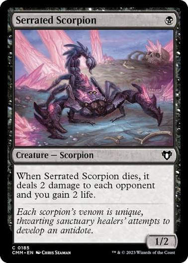 Magic the gathering (Swamp) Serrated Scorpion #0185 - Commander Masters - MTG Card (English) Common